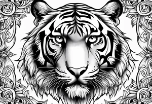 atacking tiger tattoo idea