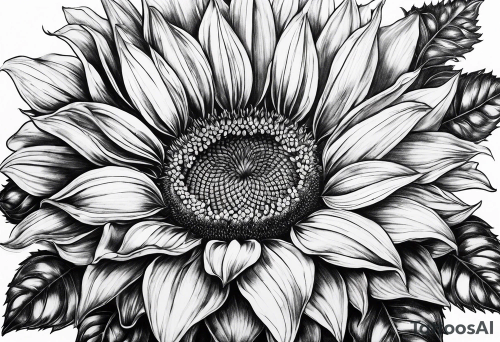 a sunflower tattoo idea