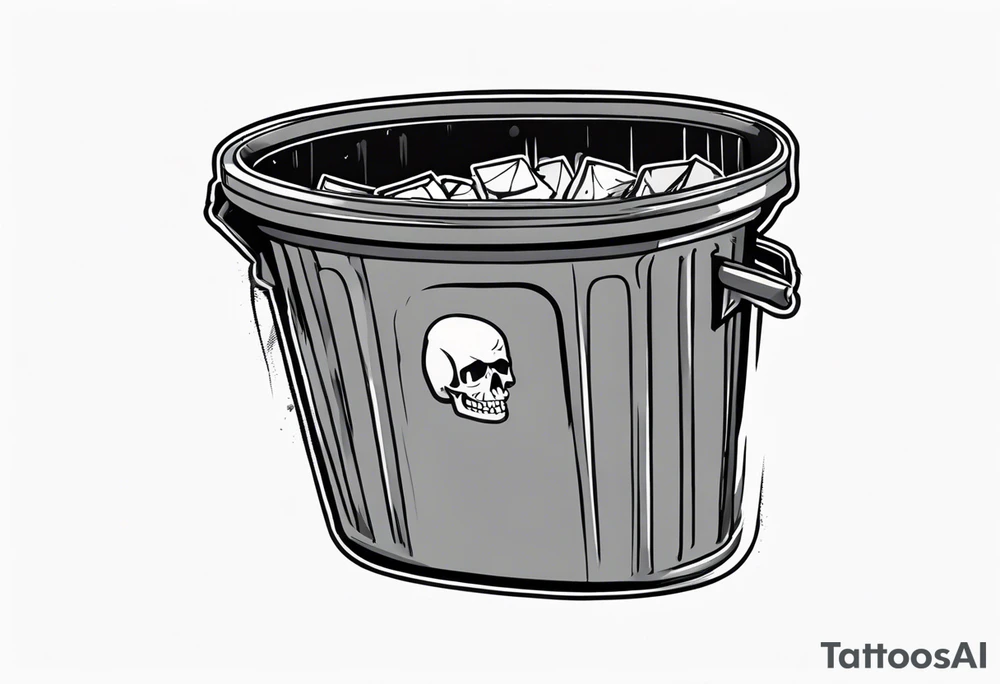 Dead hooker in a trash can tattoo idea