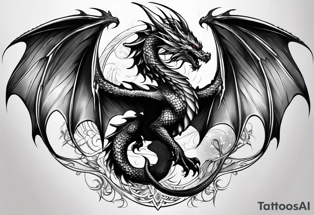 Dragon wings tattoo idea