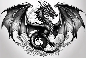 Dragon wings tattoo idea