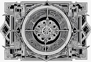 Walk in lifes labirinth tattoo idea