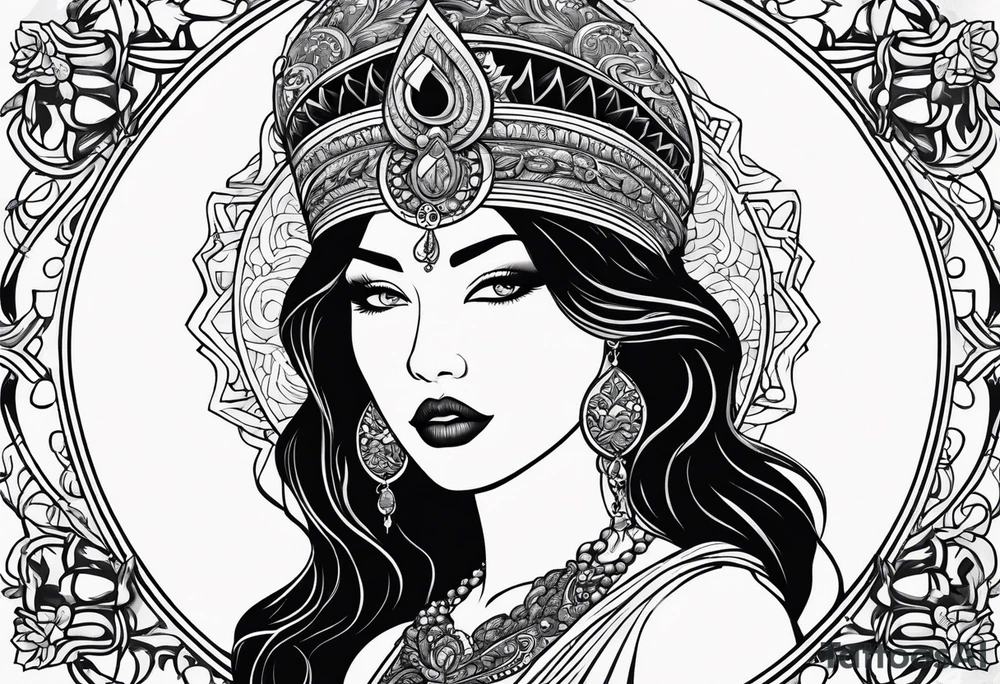 Siren, sexy, powerful, curvy tattoo idea