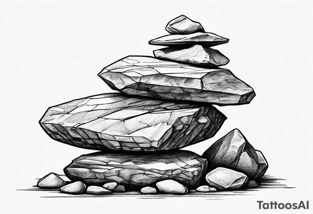 Rocks stacked on top of each other tattoo idea