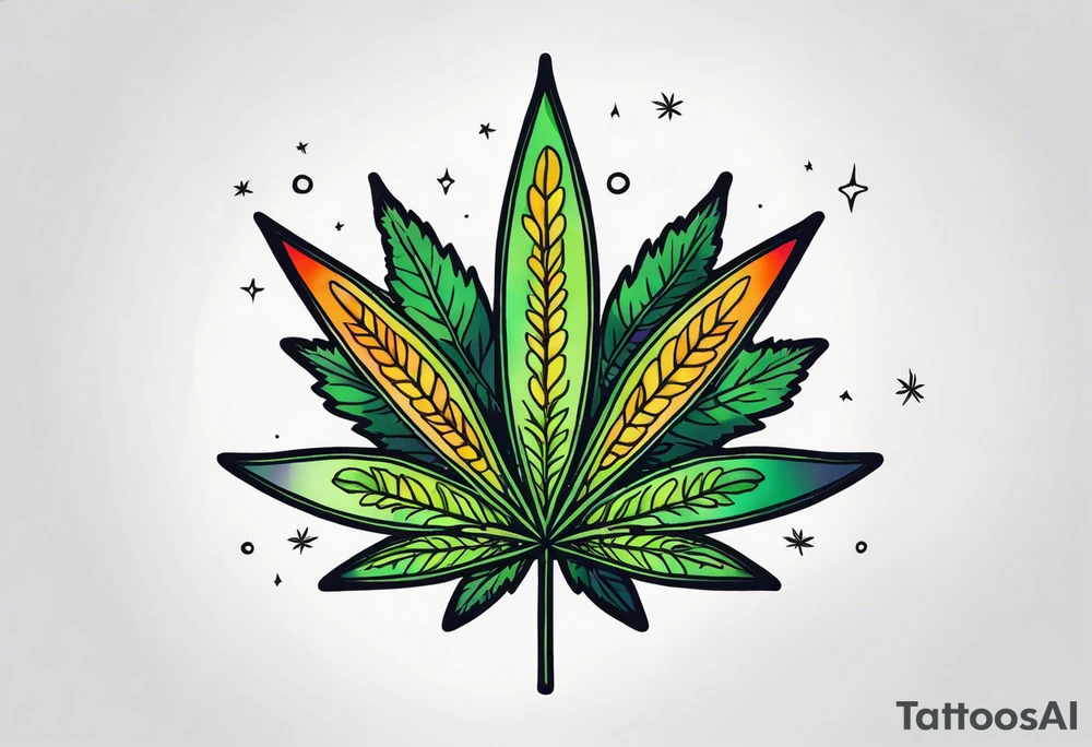 Marijuana and Psychedelic inspired tattoo tattoo idea
