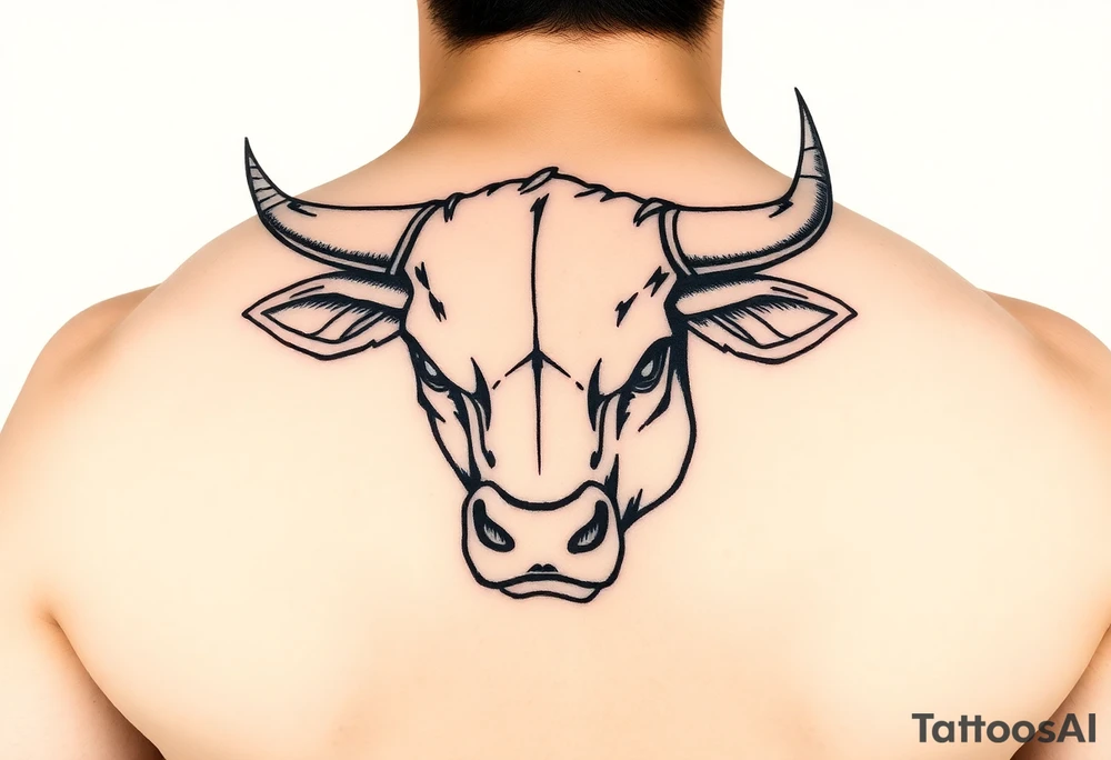 Wall Street bull with stock market tattoo idea