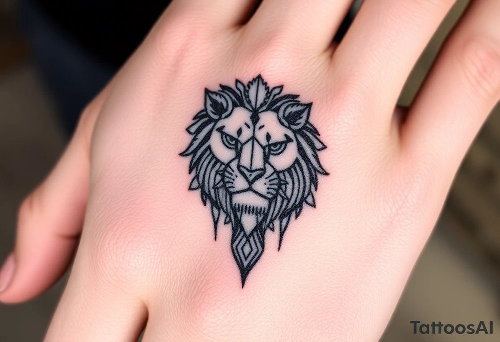 Lion made from gears tattoo idea