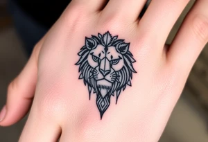 Lion made from gears tattoo idea