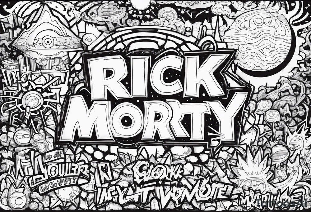 rick and morty tattoo idea