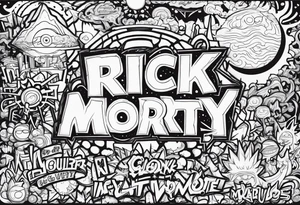 rick and morty tattoo idea