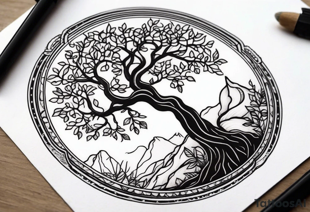 small minimalistic delicate with tree motif tattoo idea small minimalistic delicate with tree motif tattoo idea