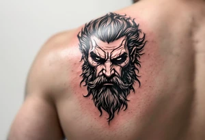 powerful poseidon tattoo idea