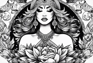 Powerful woman tattoo idea