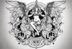 angels demons tattoo idea