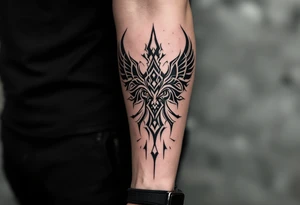 corbeau tribal tattoo idea