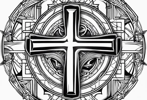 John 3:16 with cross on knuckles tattoo idea