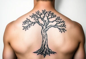 Japanese style tree of life tattoo idea