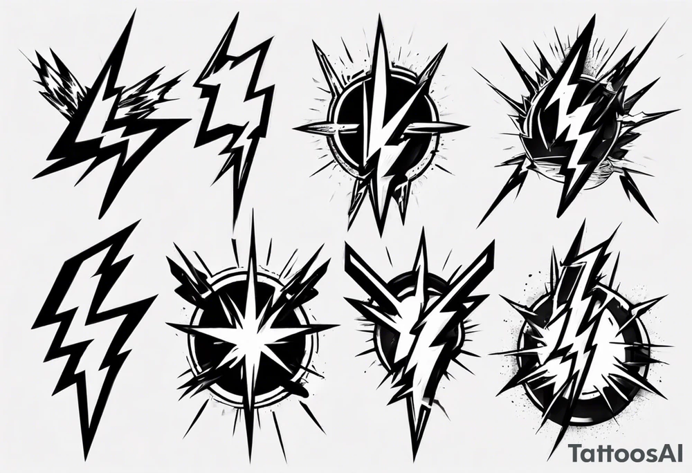 Lighting bolts tattoo idea