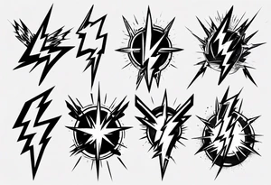 Lighting bolts tattoo idea
