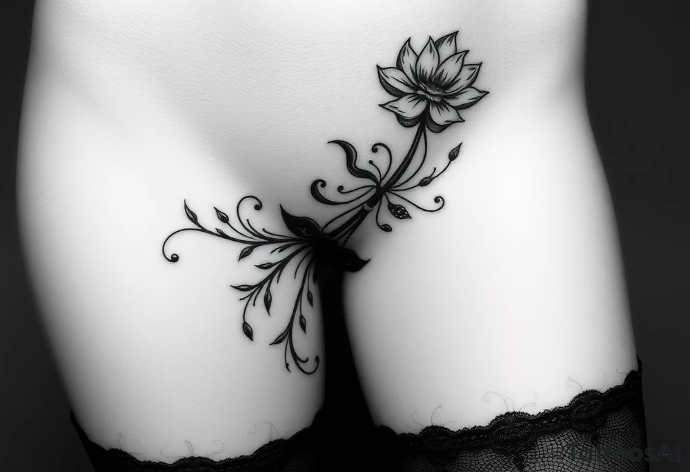 Top half of woman, Gothic and dark, sexy tattoo idea