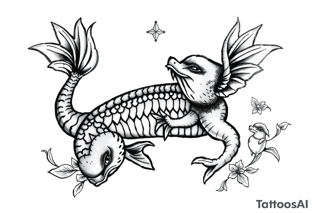 Erron, Pisces, Antique tattoo idea