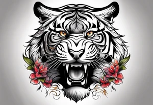 Tiger Head tattoo idea