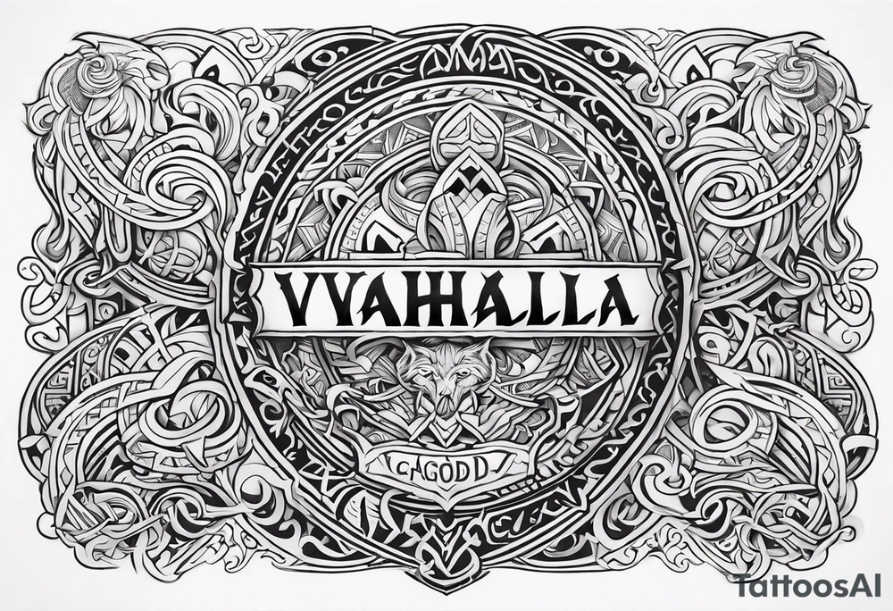 Valhalla viking  gods tattoo idea