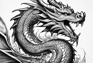 dragons tail tattoo idea