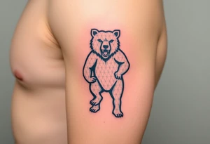 University of Northern Colorado bear mascot  standing on 2 feet tattoo idea