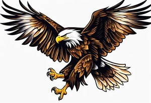 eagle landing tattoo idea