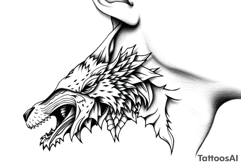 Unisex tattoo for side of neck tattoo idea