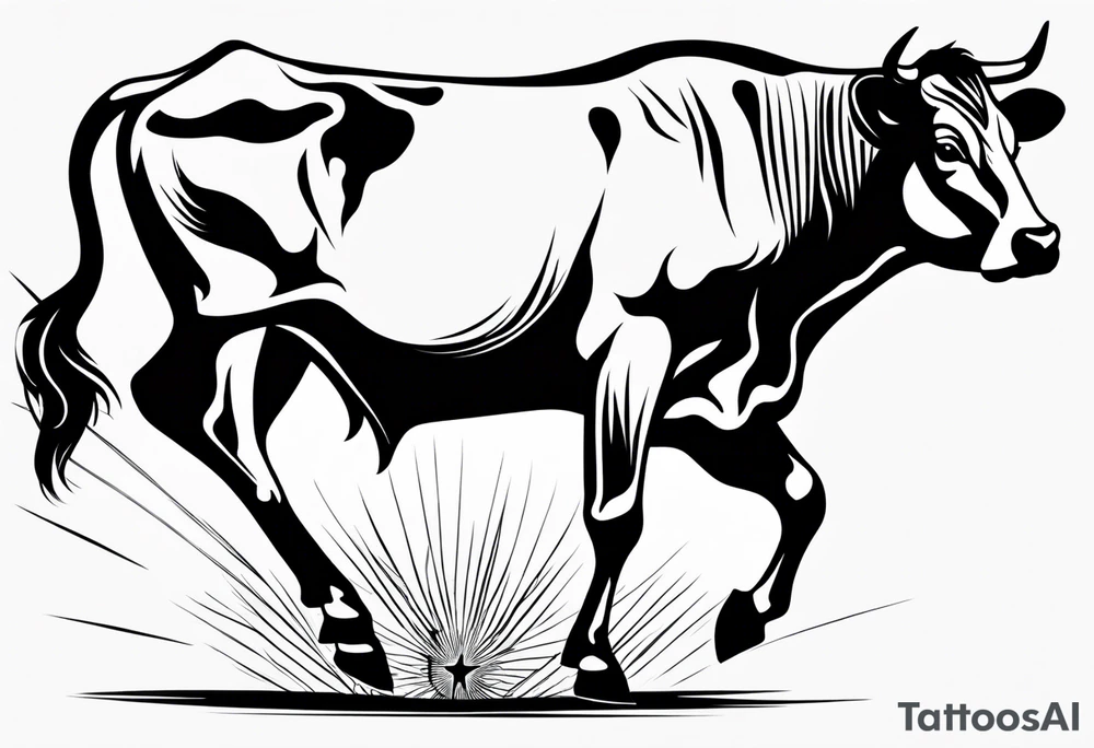 cow wrestling tattoo idea