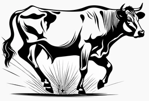 cow wrestling tattoo idea