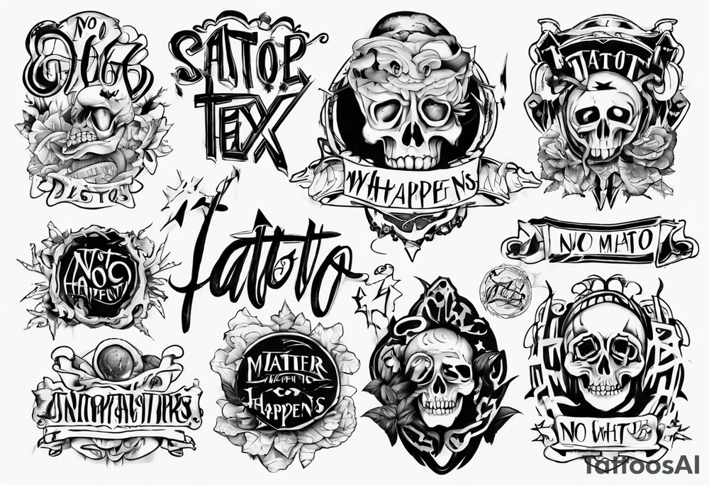 Just the text: No Matter What Happens... tattoo idea