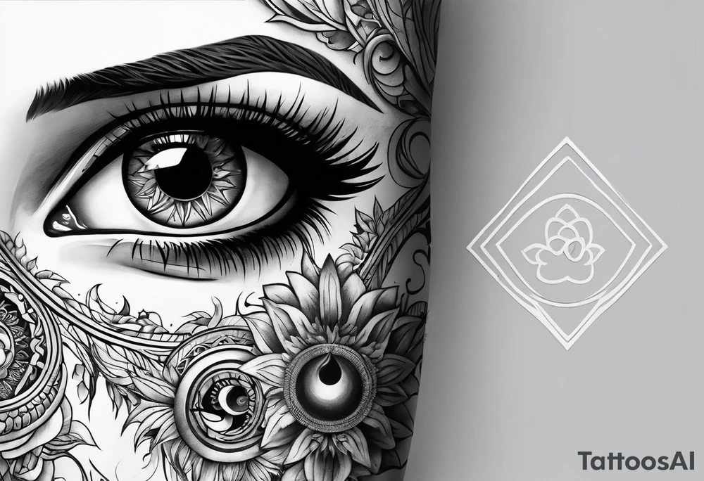 Third eye, smoke tattoo idea