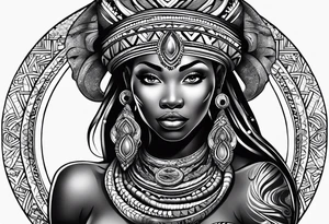 Mami wata african tattoo idea