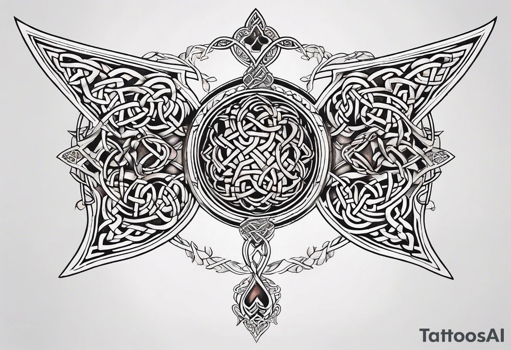 celtic sternum tattoo tattoo idea