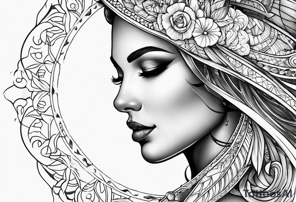 Light rays tattoo idea