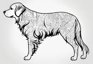Golden retriever tattoo idea
