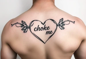 a candy heart that says choke me tattoo idea