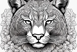 Bosque puma oso negro tattoo idea