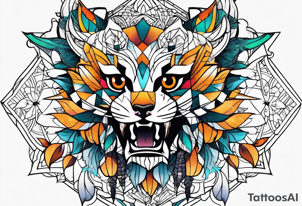 tatto prajurit dan api tattoo idea