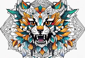 tatto prajurit dan api tattoo idea