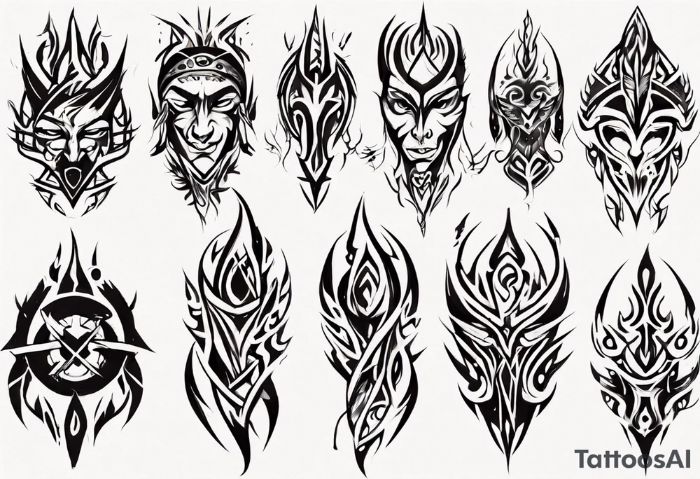 tribal artwork tattoo idea