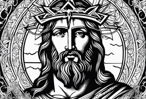Christ the reedemer with lightning tattoo idea