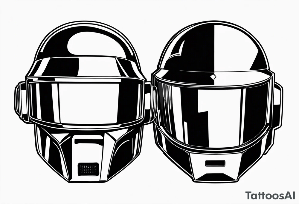 The two Daft Punk masks tattoo idea