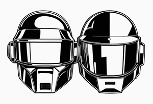 The two Daft Punk masks tattoo idea