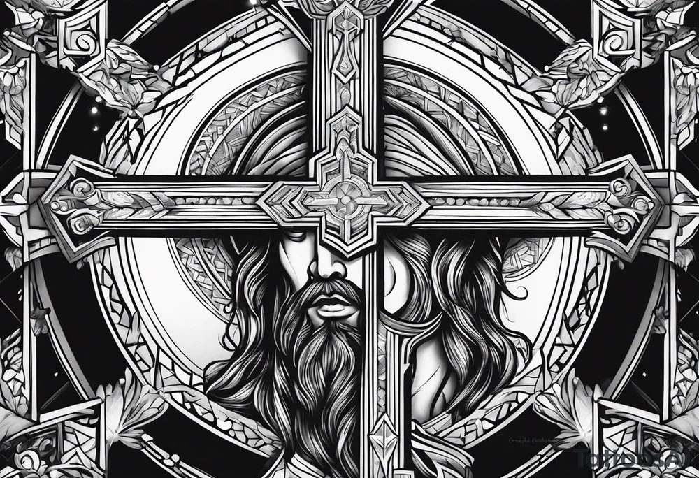 Religious, cross, jesus, powerful tattoo idea