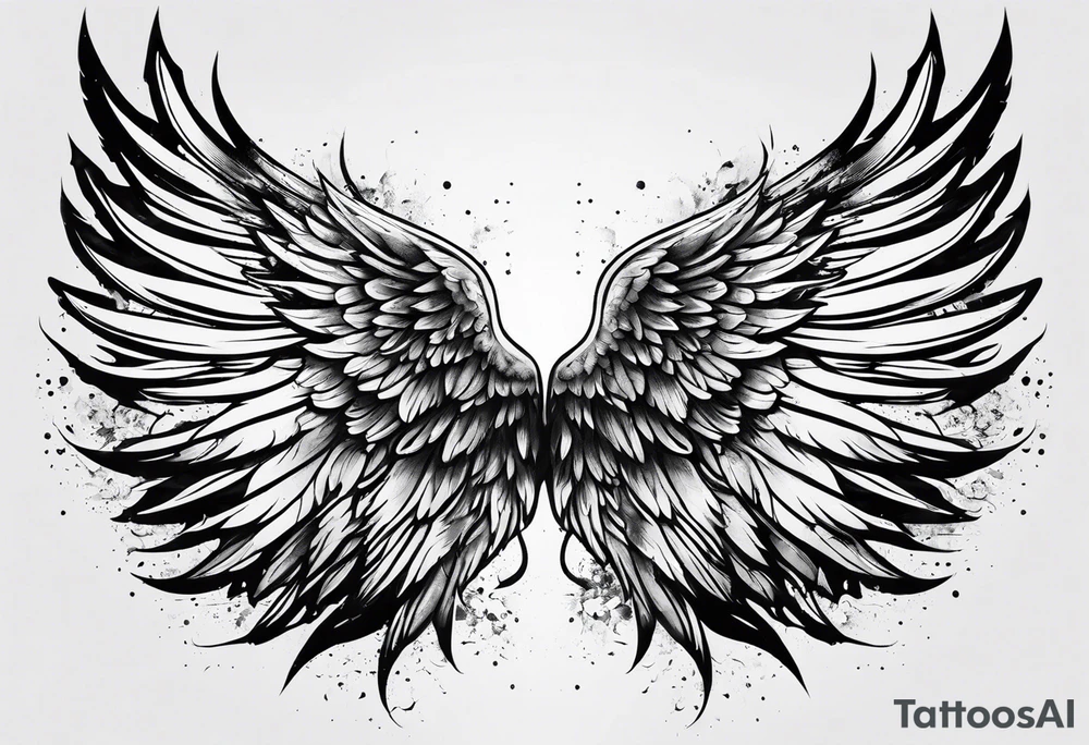 Angel wing tattoo idea