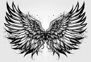 Angel wing tattoo idea
